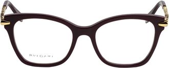 Bulgari Glasses, female, Brown, Size: 52 MM Eyeglasses