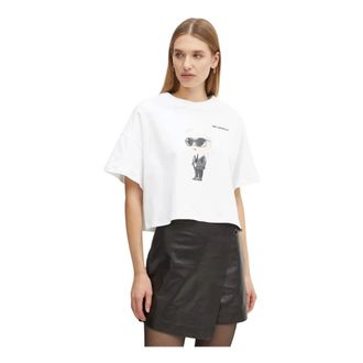 Karl Lagerfeld Mujer, Camisetas, Beige, Talla: L
