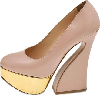 Charlotte Olympia Pre-owned 135mm leather pumps - Neutrals