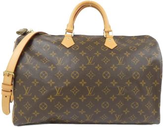 Louis Vuitton Marron Monogram Coated Canvas Boston Bag (Pre-Owned)