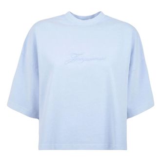 Jacquemus T-Shirts, female, Blue, Size: XS Pigmento T-Shirt