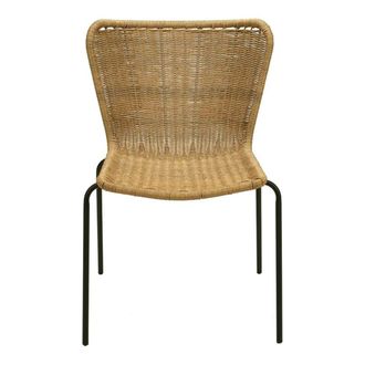 Vintahome Silla rat&aacute;n sint&eacute;tico apilable