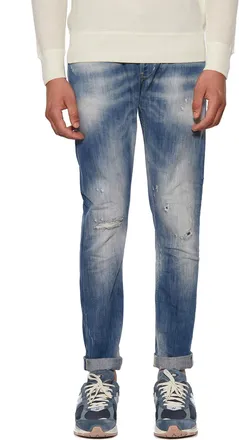 Dondup Mens Mod George Denim Jeans - Blue Metal - Size 30 (Waist)
