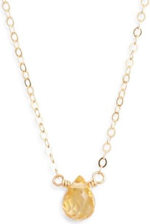 Nashelle Birthstone Pendant Necklace in Gold Fill at Nordstrom, Size 16