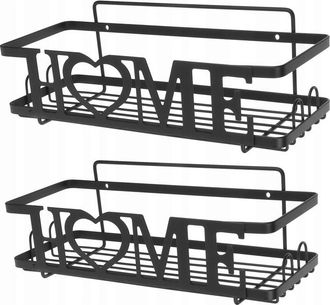 OEM Estante Colgante Metal Negro Ba&ntilde;o Cocina