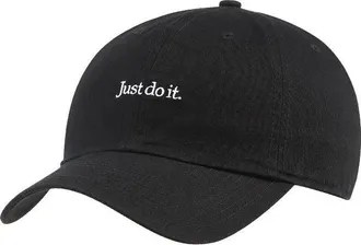 Nike Just Do It Logo Cap Black White CQ9512-010