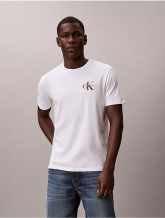Calvin Klein Jeans Calvin Klein Mens Monologo Graphic Classic T-Shirt - White - 2XL