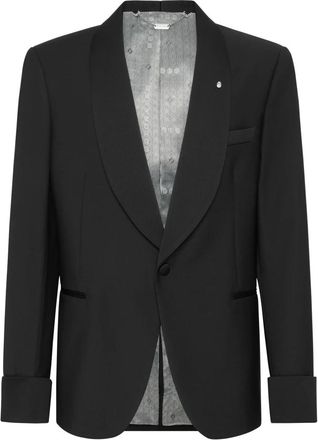 Billionaire Boys Club Wollen en satijnen regular-fit smoking blazer - Heren - Blazers - Zwart - L - Wol - Jassen