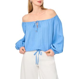 Parker Off the Shoulder Cotton Crop Top in Airforce at Nordstrom Rack, Size X-Small
