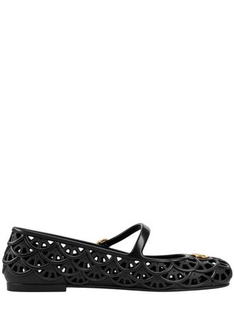 Valentino Garavani Black Logo Ballet Flats