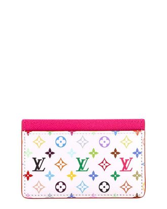Louis Vuitton X Takashi Murakami Card Holder Monogram Multicolor With (Authentic Pre-Loved)