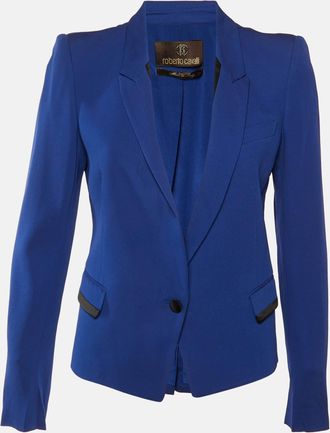 Roberto Cavalli Blue Crepe Tailored Blazer