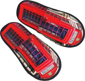 Generic Telephone Booth Women Men House Slippers Warm Slippers Non-Slip Sliders For Indoor Bedroom Outdoor M