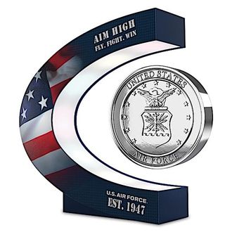The Bradford Exchange Air Force Levitating Tribute With Illuminated Base