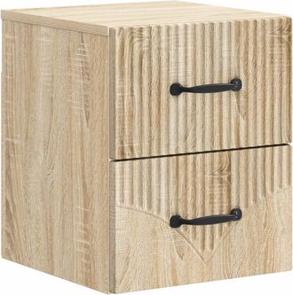 vidaXL Mesita De Noche De Pared Roble Sonoma 34,5 X 33 X 40 Cm Vidaxl