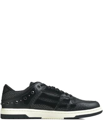 Amiri perforated studded lace-up sneakers - Black