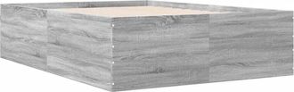 vidaXL Estructura De Cama Madera De Ingenier&iacute;a Gris Sonoma 135x190 Cm Vidaxl