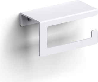 Clou Fold toiletrolhouder zonder klep gebogen model mat wit