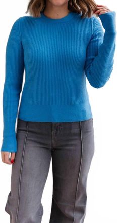 Free People Even After Knit Pullover In Swedish Blue