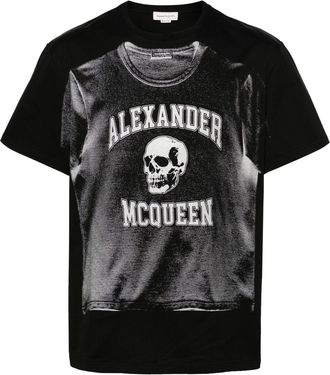 Alexander McQueen graphic-print cotton T-shirt - men - Cotton - S - Black