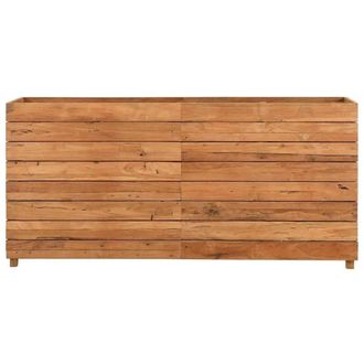 Berkfield Home Raised Bed 150x40x72 cm Solid Wood Teak & Steel in Brown | Size: 150 x 40 x 72 cm