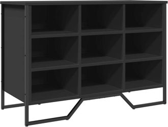 vidaXL Zapatero de madera de ingeniería negro 90x38x61,5 cm Vidaxl