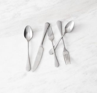 Fortessa Ellsie Antiqued Flatware - 20-Piece Set In Silver