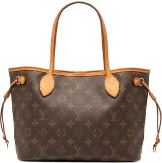 Louis Vuitton Brown Pvc Leather Handbag Tote Bag (Pre-Owned)