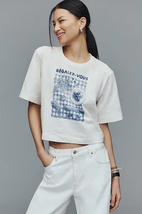 Maeve The Cory Short-Sleeve Boxy Tee by Maeve