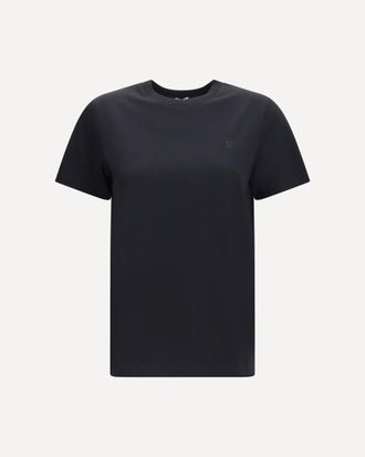 Balmain T-shirt a maniche corte in jersey ricamato Woman L