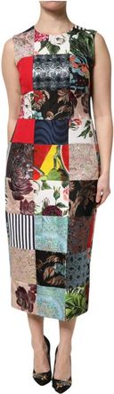 Dolce & Gabbana Kokerjurk - Dames - Casual kleedjes - Veelkleurig - L - Katoen - Kleedjes