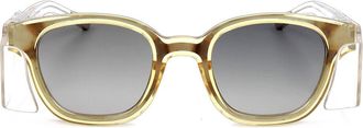 Linda Farrow KRIS VAN ASSCHE KVA9 C4 Mens Sunglasses Yellow Size 48