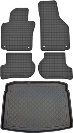 OEM Volkswagen Golf V Hatchback Del 2003.10.2008. Juego - Alfombrillas De Goma Para Coche + Alfombrilla Para Maletero