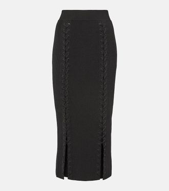 SIMKHAI Helix lace-up maxi skirt
