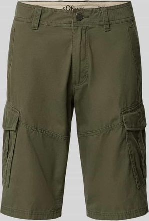 s.Oliver Red Label Relaxed Fit Cargoshorts aus reiner Baumwolle Modell FILE in Oliv, Gr&ouml;&szlig;e 30