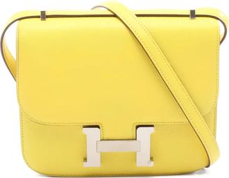 Herm&egrave;s 2022 Constance mini-schoudertas - Geel