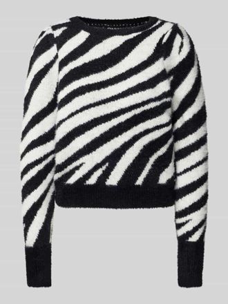 Only Regular Fit Strickpullover mit Allover-Muster Modell PIUMO in Black, Gr&ouml;&szlig;e M