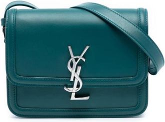 Saint Laurent Pre-owned Cross Body Bags, female, Blue, Size: ONE SIZE Pre-owned Leather crossbody-bags