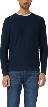 s.Oliver Strickpullover S.OLIVER, Herren, Gr. XXL, navy, Strick, Obermaterial: 100% Baumwolle, unifarben, regular fit normal, Rundhals, Rippstrickb&uuml;ndchen, Pul