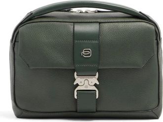 Piquadro Tassen, Heren, Groen, ONE Size, Leer, Tebe Crossbody Tas