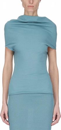 Rick Owens Jersey Shroud Top In Mouthwash