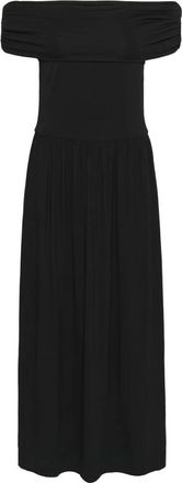 Soaked In Luxury Elegante Off-Shoulder Maxi Jurk - Dames - Maxi kleedjes - Zwart - L - Kleedjes