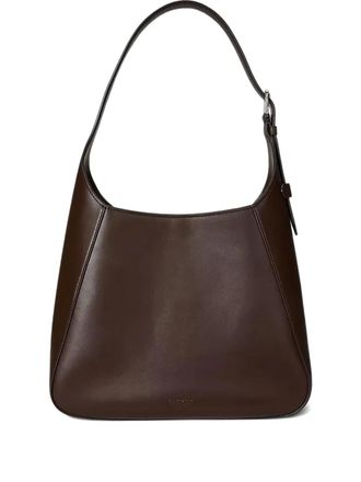 Lauren Ralph Lauren curved-handle tote bag - women - Cotton/Leather - One Size - Brown