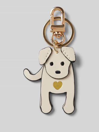 Seidenfelt Manufaktur Schl&uuml;sselanh&auml;nger mit Karabinerverschluss Modell My Dog in Ecru, Gr&ouml;&szlig;e 1