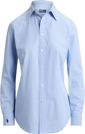 Polo Ralph Lauren Button-Down Embroidered Cotton Shirt - Blue