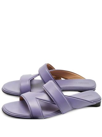 Bottega Veneta leather strap sandals - Purple