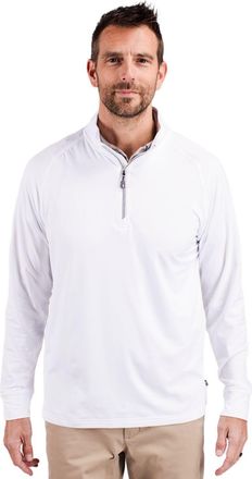 Cutter & Buck Adapt Eco Knit Stretch Recycled Mens Quarter Zip Pullover