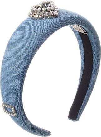 Roger Vivier Heart Denim Headband