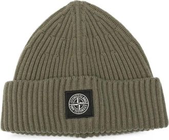 Stone Island Hat Wool 100% Virgin Wool Beanie