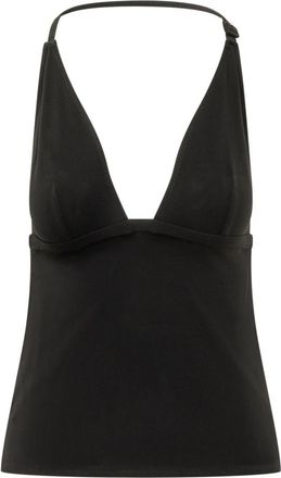 Courr&egrave;ges Black Halter Neck Top